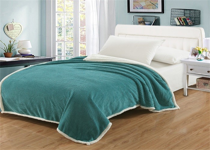 Stain Resistant Heavy Fleece Blanket , All Age Group Coral Cotton Blanket
