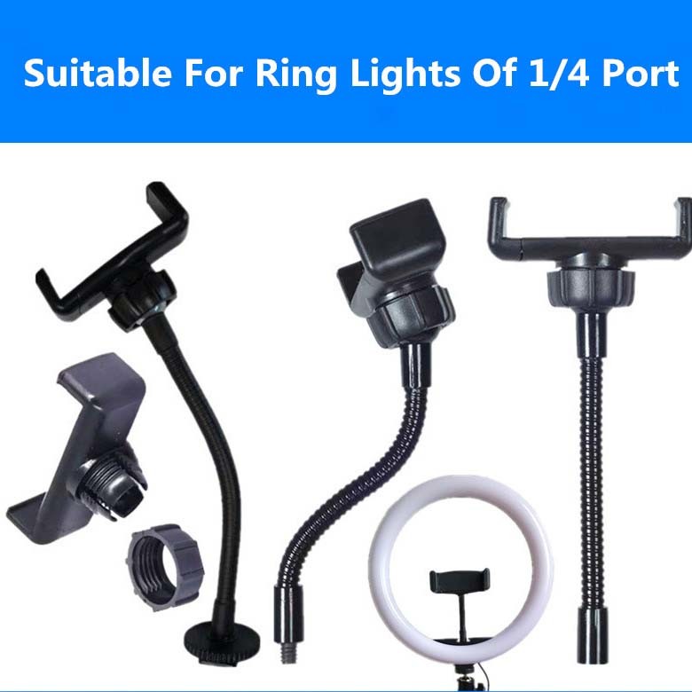 Portable Hose Phone Clip Holder 1/4 In Screw For Live Broadcast
