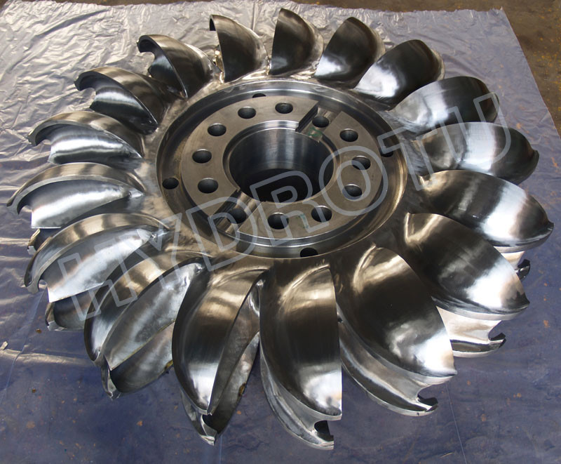 Hydropower Station With Water Heads 80 - 800m,Impulse Water Turbine / Pelton Turbine Generator