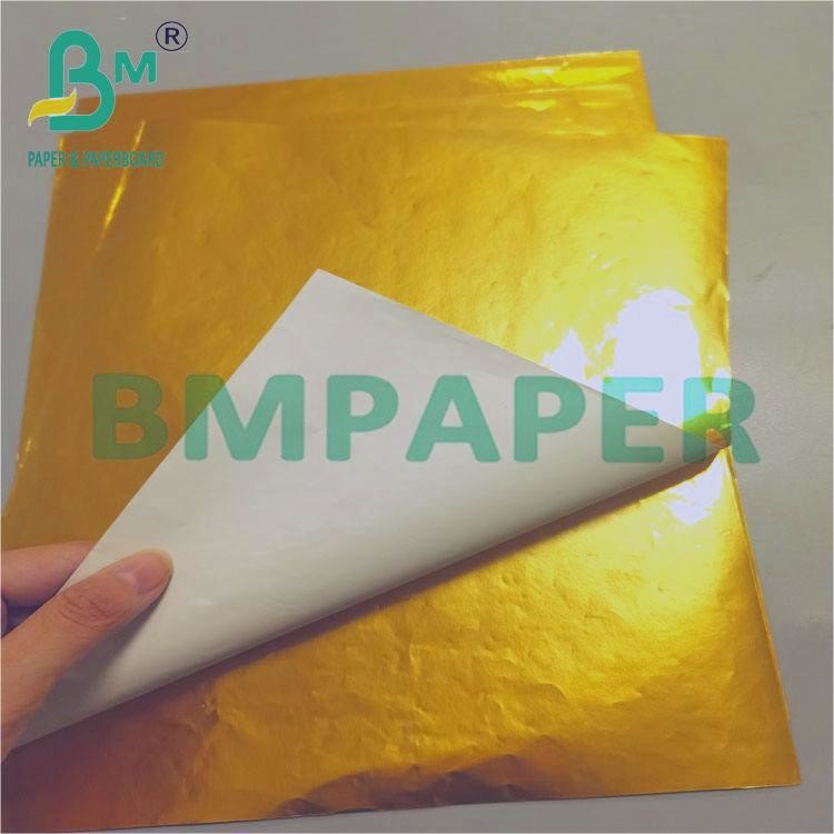 70gsm Golden Glossy Wet Strength Paper For Drink Label 70cm x 100cm