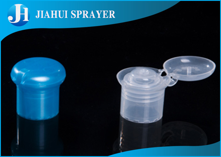 Customized Easy Open Plastic Flip Top Caps Hot Stamping Frosting For Dispensing Shampoo