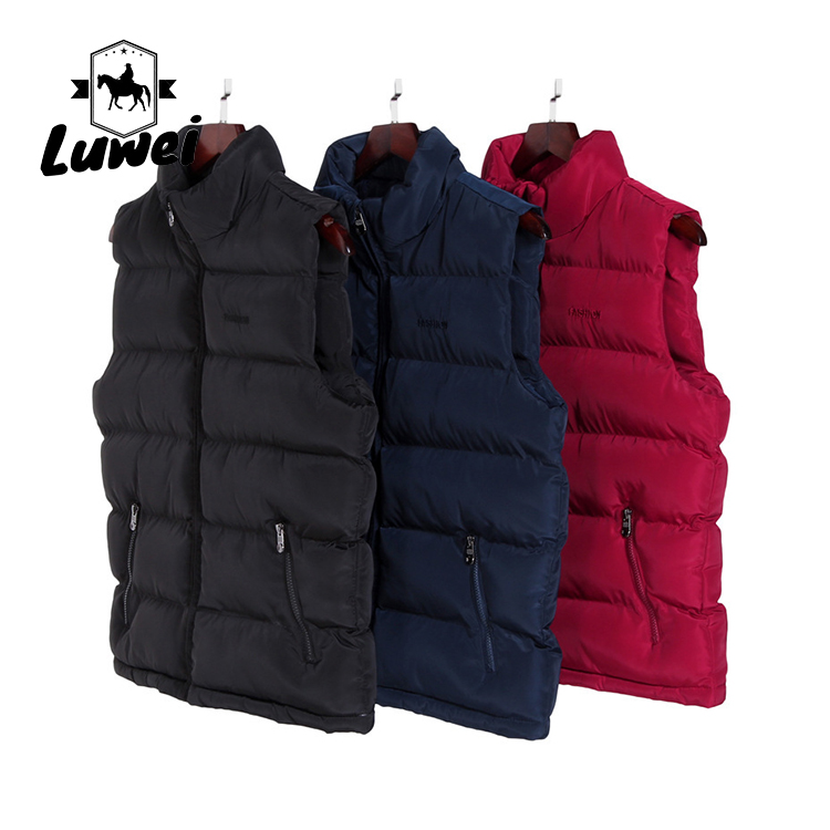 Padding Bubble Puffer Vest Outdoor Utility Zip Up Cotton Sleeveless Quilted