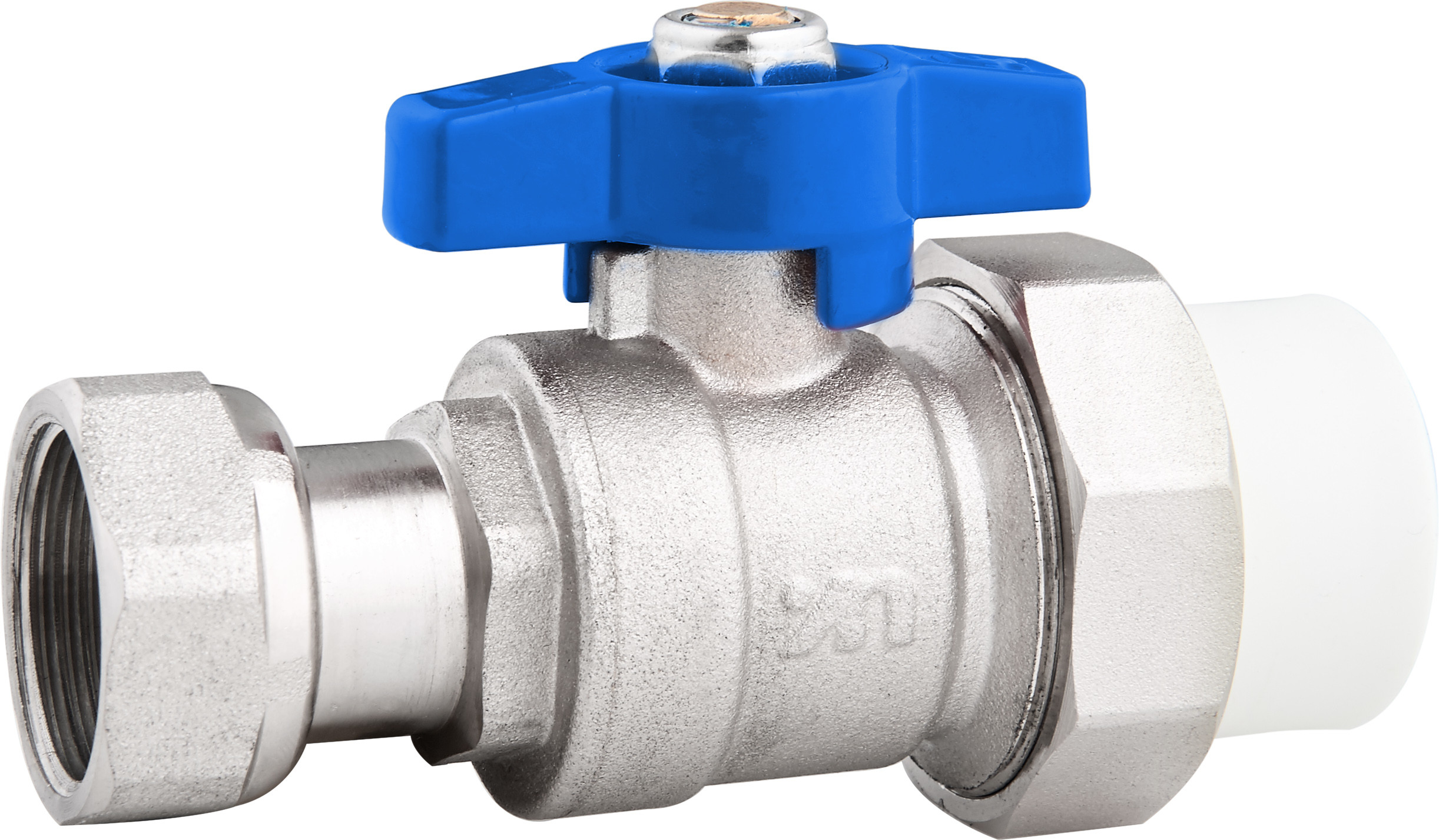 5201B Gas Stove Valve Brass Ball Valve DN15 DN20 for Tap Water Supply with PP-R Adapter x Flexible Female Threaded Nut