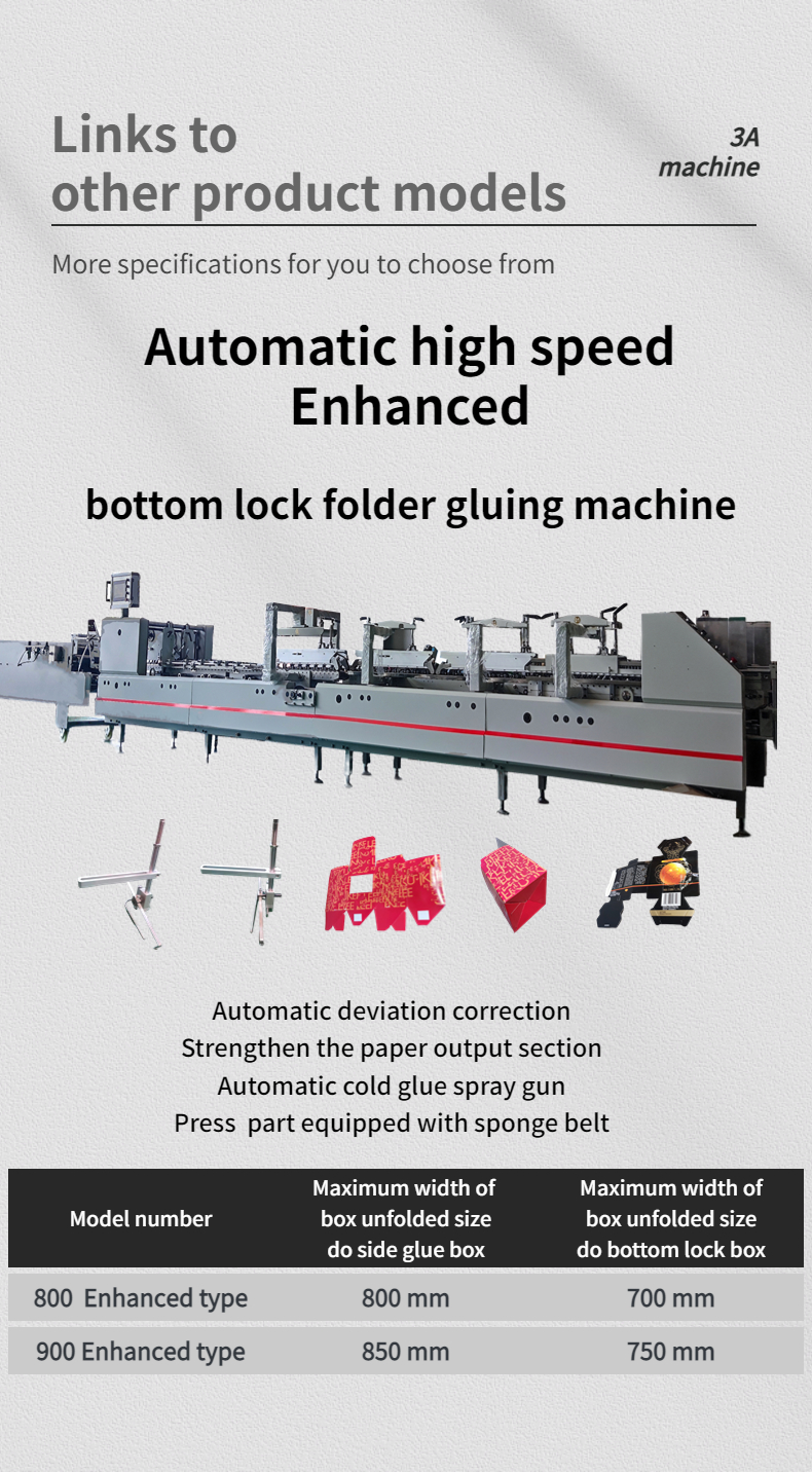 CQT 900YG-2 Pre-Folded Bottom Lock Corrugated Cardboard Box Making Machine Folder Gluer