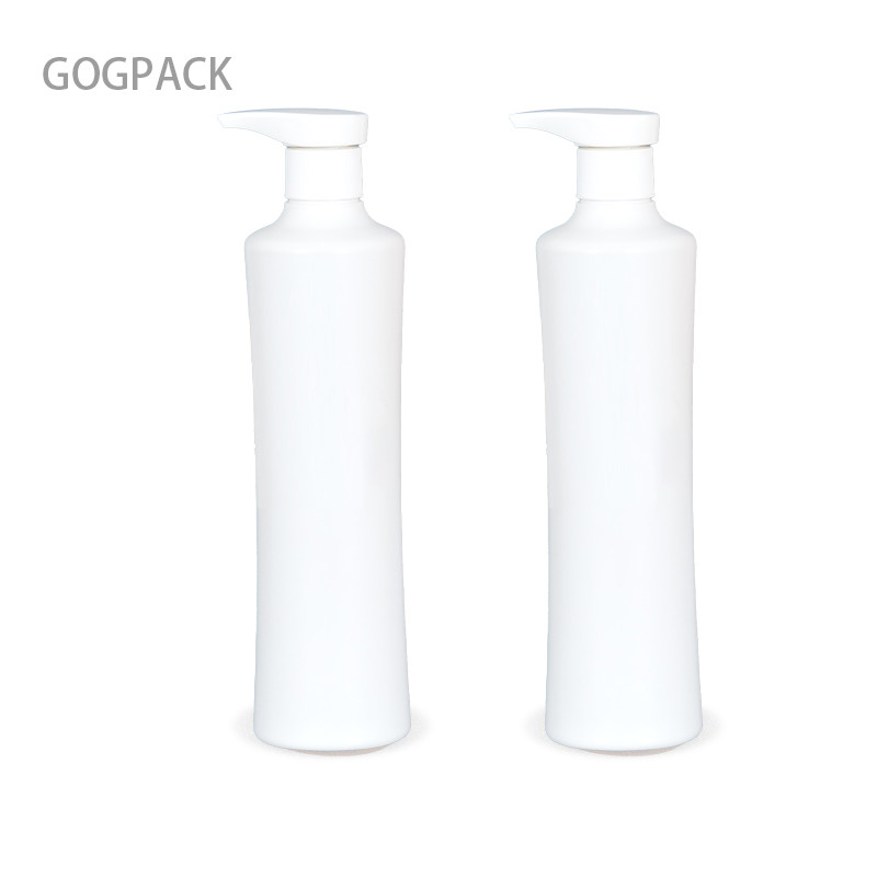 Custom Logo 350ml 1000ml Shampoo Packaging Bottle Round Hdpe Pump Bottle