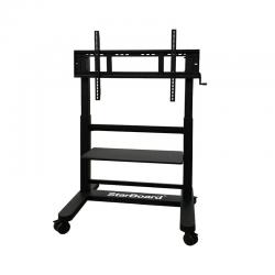China High Quality 40Kgs Interactive Whiteboard Stand Flat Screen Cart Lift Mute Casters for sale