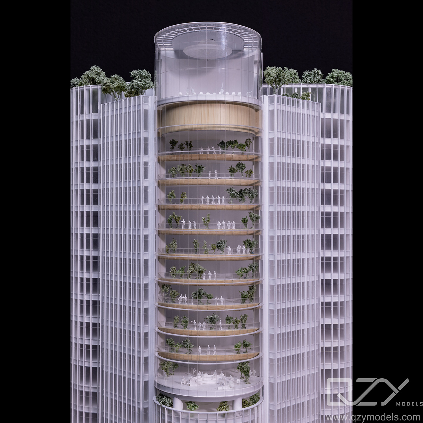Custom Architecture Mockup Miniature Building Models 1:200 China Resources Snow Beer Global Headquarters