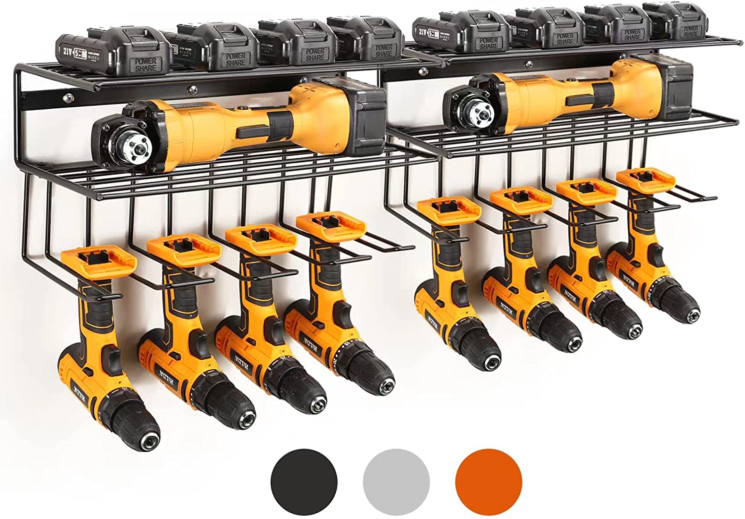 Rectangle Wall Mounted Tool Storage Rack for Garage Organization and Space Saving
