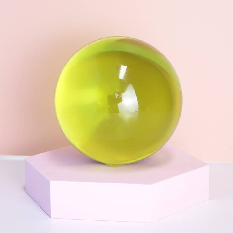 3" 4" 5" inch transparent colored resin ball UV ball glow in dark glitter ball