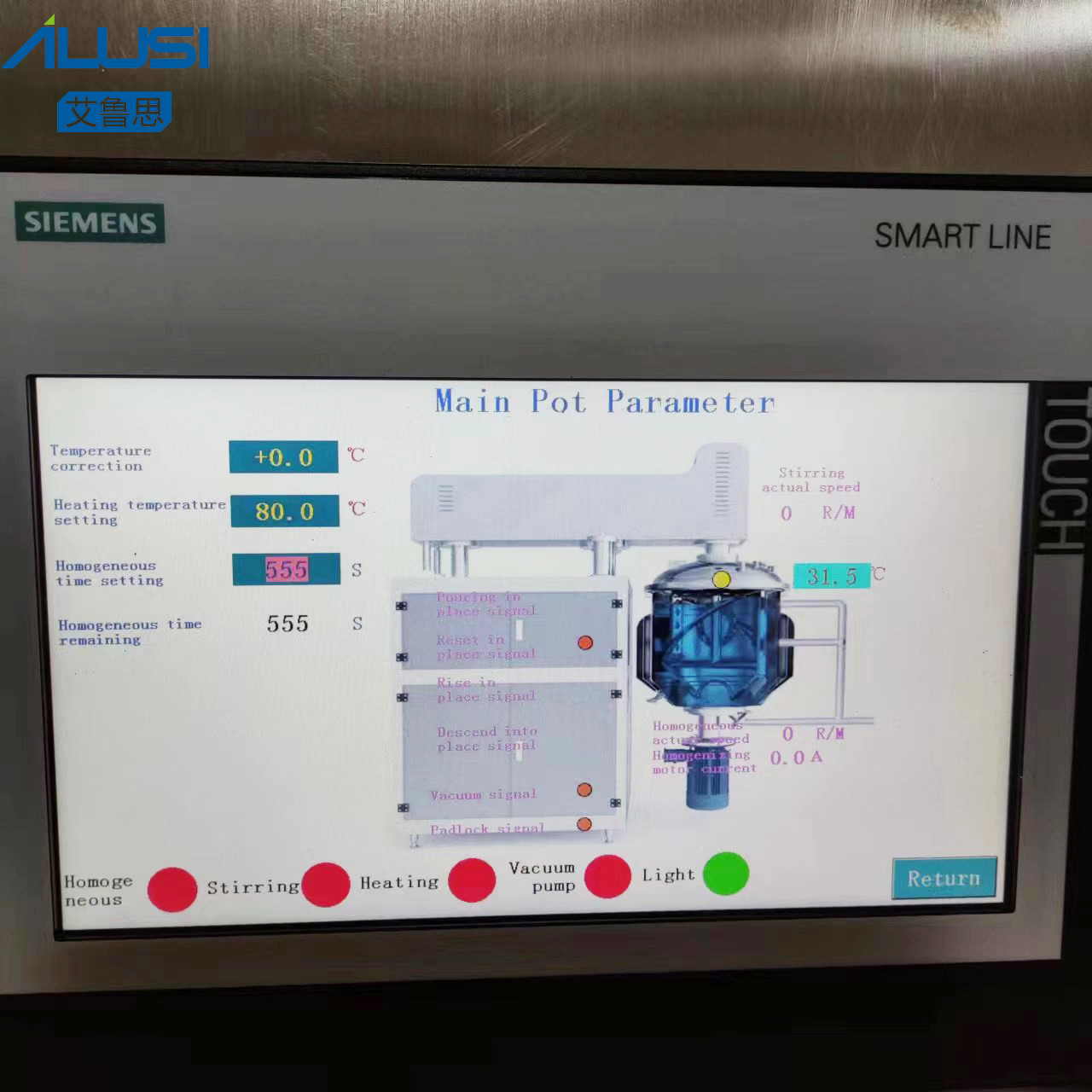 50L PLC Touch Screen Lotion Homogenizer Emulsifier For Cosmetic Making Machine