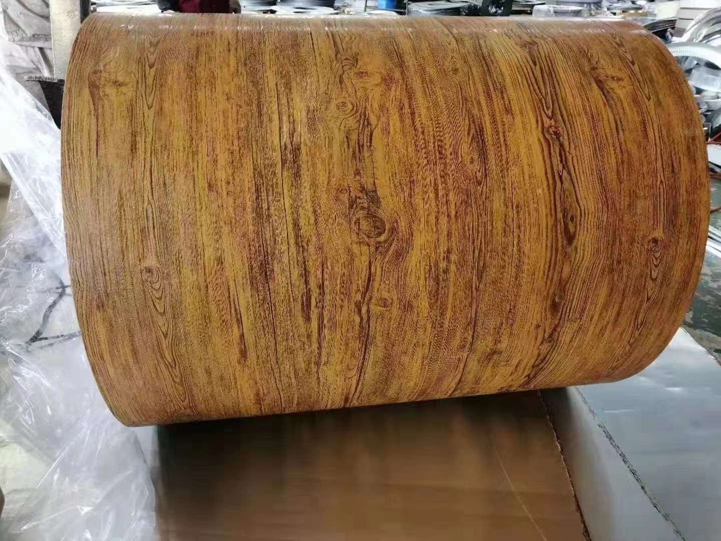 Alloy 3003 H24 Wood Designed Pattern Coating Aluminum Coil 24Ga X 48Inch Prepainted Aluminum Sheet For Building Facades