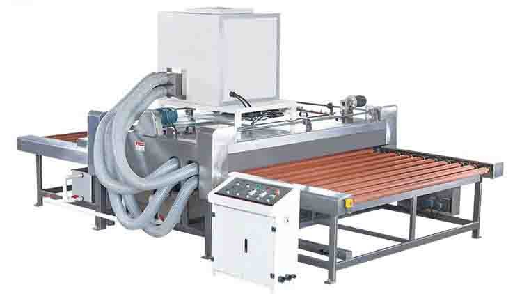 Horizontal Glass Washing Machine , Soft Brusher Glass Cleaning Drying Machine