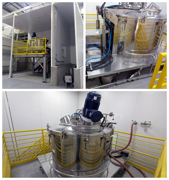 SS316 Automatic Horizontal Bottom Discharge Centrifuge For Starch Extraction