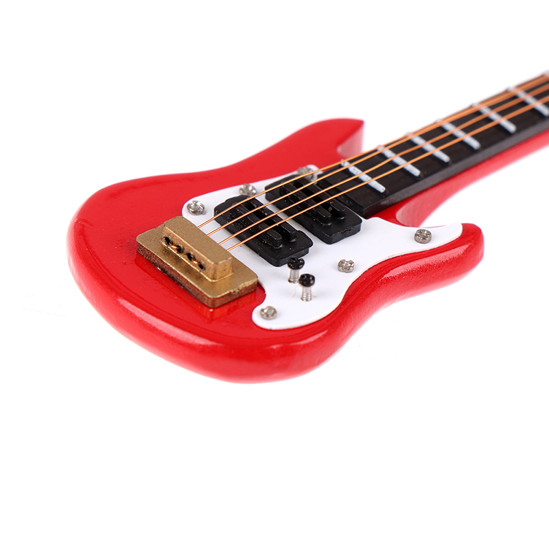 1:12 Dollhouse Miniature Music Electric Guitar For Kids Musical Toy House Decor