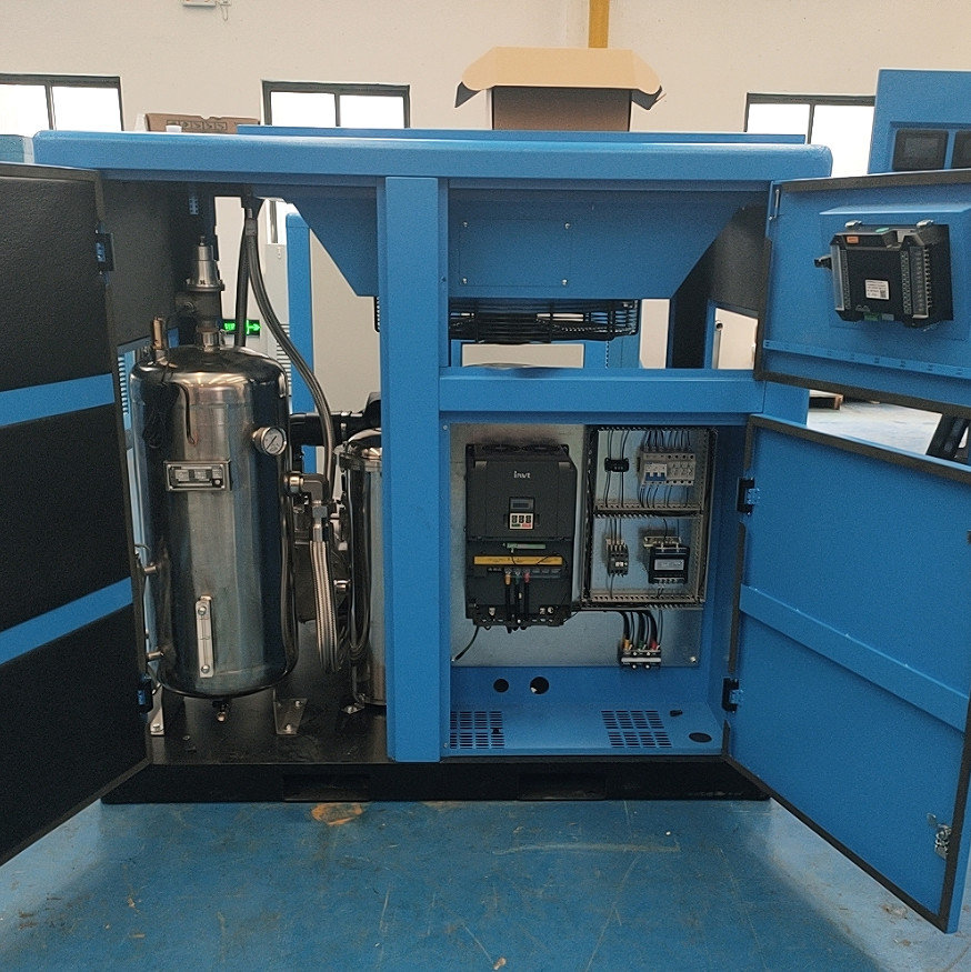 Water Lubricated Oil Free Screw Air Compressor Permanent Magnet Frequency Conversion
