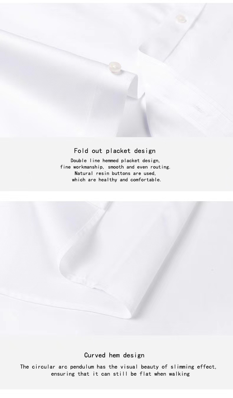 Vintage 100% Cotton Working Silk Print Dress Business Shirts for Men No Iron Required