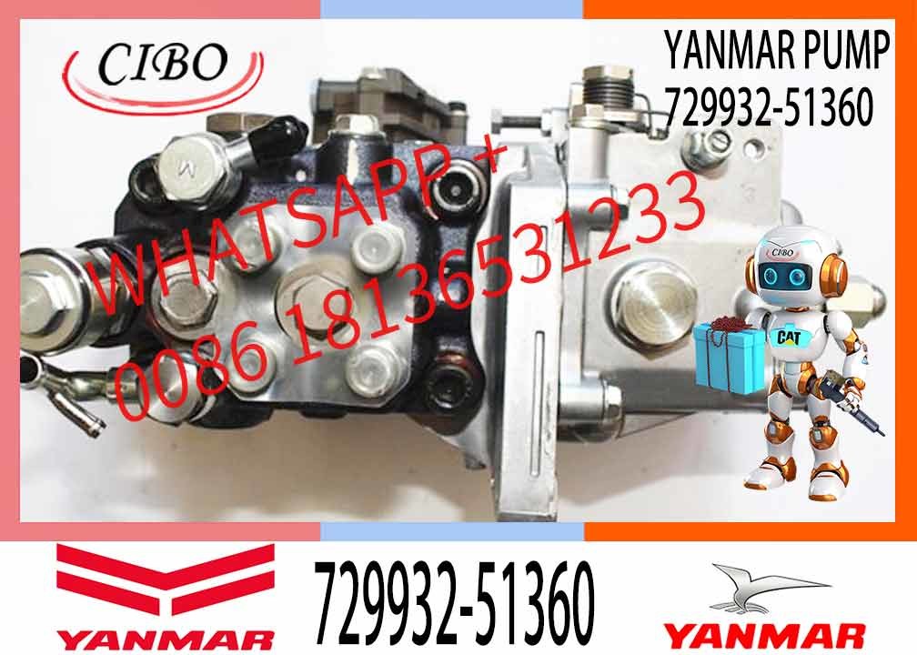 Excavator Accessories 4D98 4TNV98 4TNV94 Engine Fuel Injection Pump 729932-51360 729974-51370 729974-51400 729939-51320