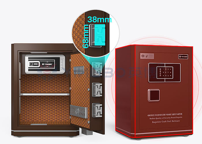 Height 580mm home lock box Customized Double Alarm