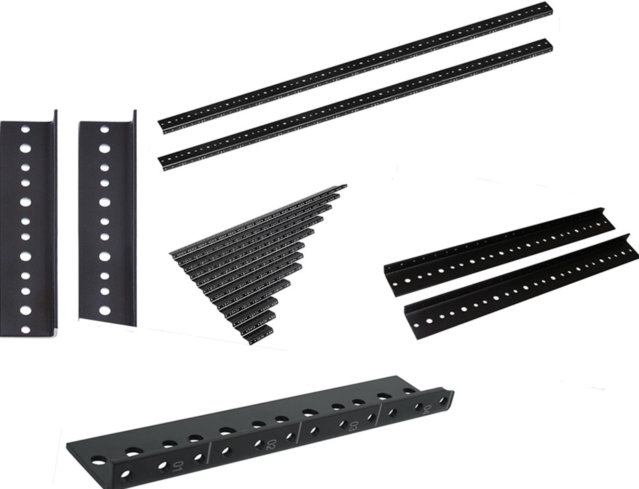 Steel Rack Rail for Mounting Audio Home Theatre Recording Studio Finish Powder Black