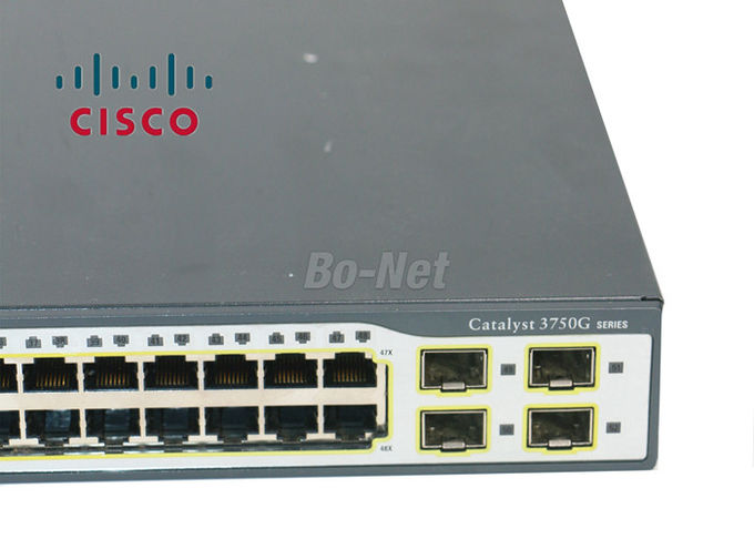 WS-C3750G-48TS-S Network Cisco Switch 48x10/100/1000 Transmission Rate 4 SFP Ports