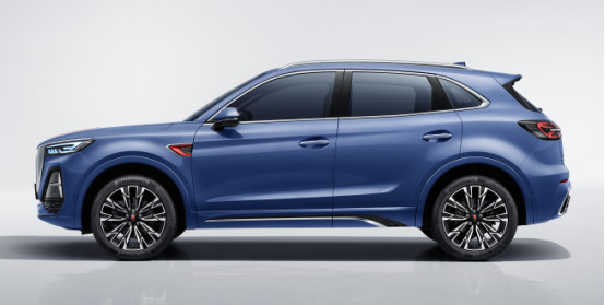 Blue Hongqi Sports Utility Vehicle 185kw 5 Seater Gasoline Hongqi Suv