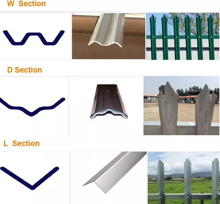Tubular Security Palisade Fencing Electric Welded Steel Flat Bar For Railway Line