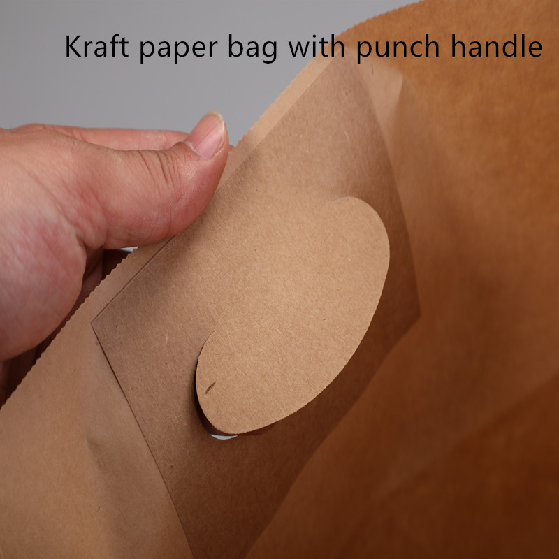 80gsm 100gsm 120gsm Kraft Paper Bag With Die Cut Handle