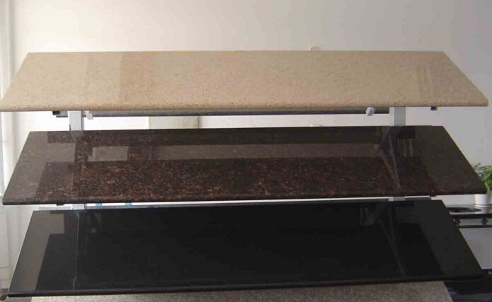 G682 granite Kitchen Countertops , Cut To Size Rusty Yellow granite Countertops