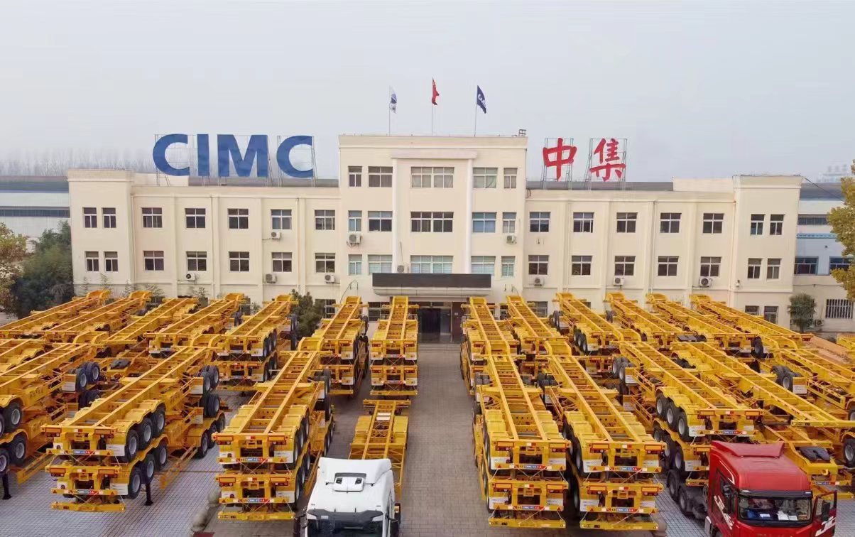 CIMC 3-Axle 50T Load Semi-Trailers for Container Transport Mechanical or Air Suspension