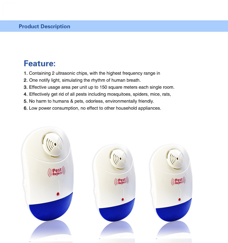 Healthy Plug In Spider Repeller Electronic Indoor Pest Control Environmentally Friendly
