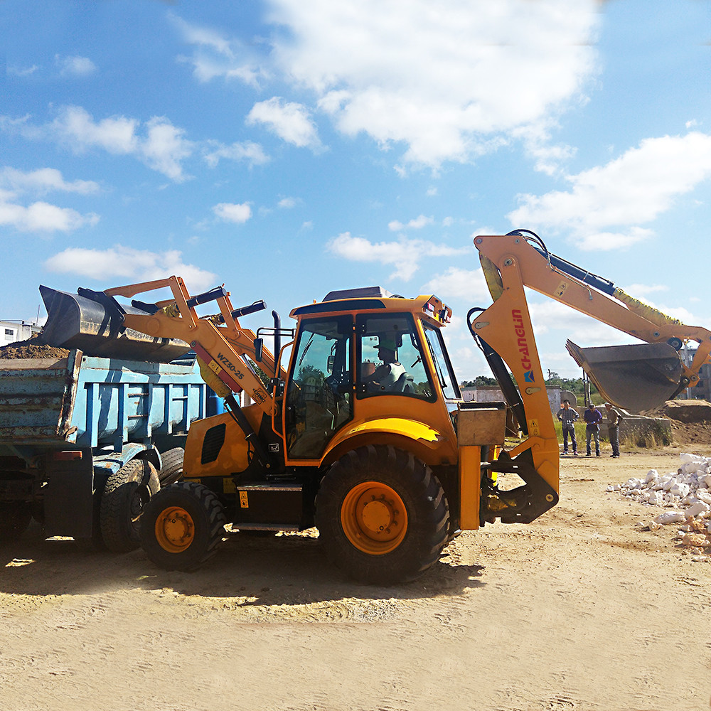 Used Second Hand Mini Backhoe Loader WZ30-25 Bucket 1.0 M3 Digger Bucket 0.3 M3