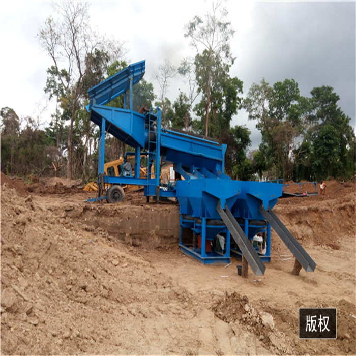 alluvial gold washing machine screen trommel processing plant mobile gold mining equipment