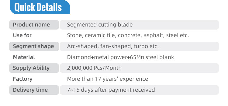 4.5" Segmented Diamond Blades for Dry Cut Ceramic Tile Cutting Disc Diamond Tools