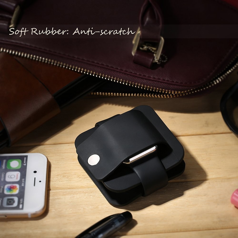 For Apple Watch Box Base For Silicone Charging Cable Winder Stand Dock Cable Dust-Proof Holder Wallet For Iwatch 38MM 42