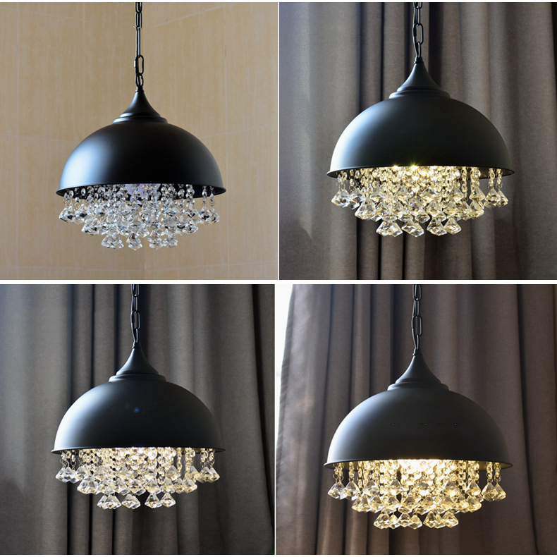 Crystal Half Ball Lights Lamps Retro Loft Light Bar Restaurant Living Room Cafe Pub Club Light(WH-VP-223)