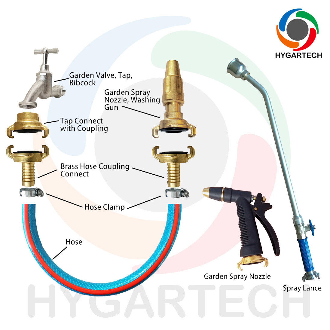 Brass Claw Lock Coupling Male Threaded Hose Fitting