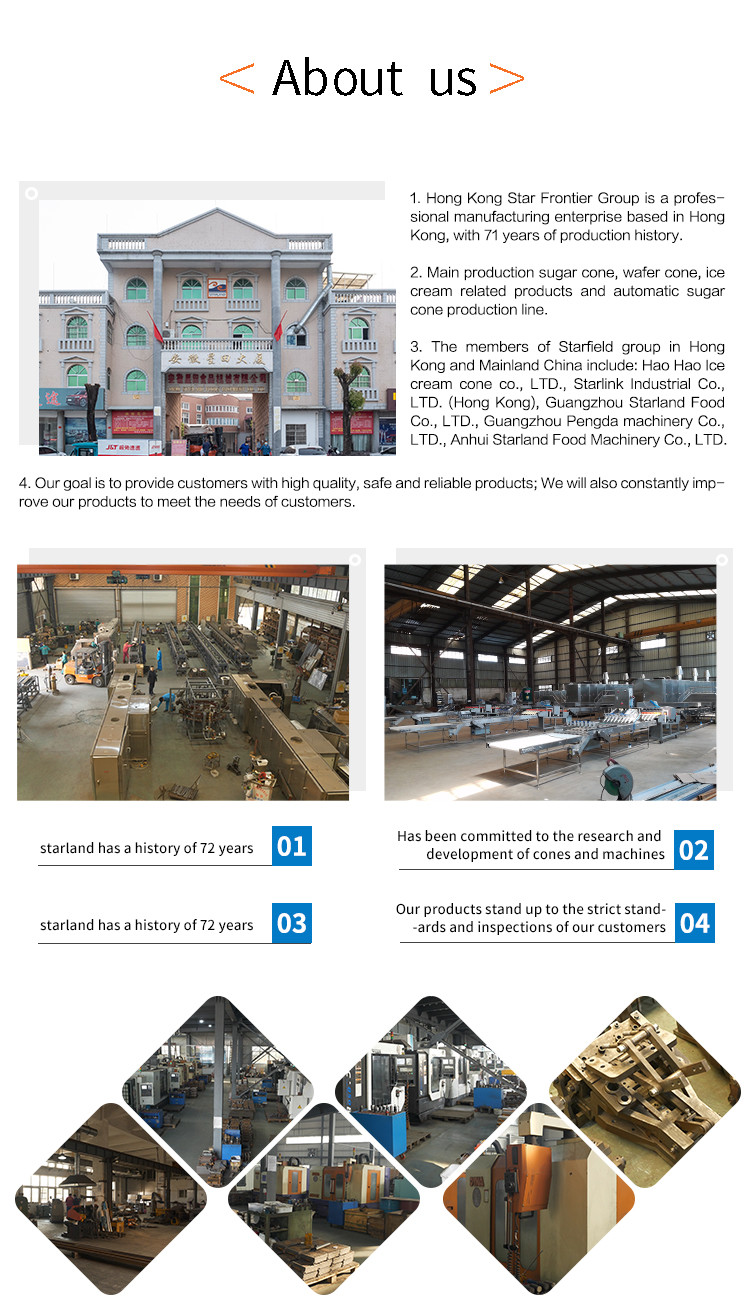 Ice Cream Rolled Cone Production Machine With 71 Cast Iron Baking Templates