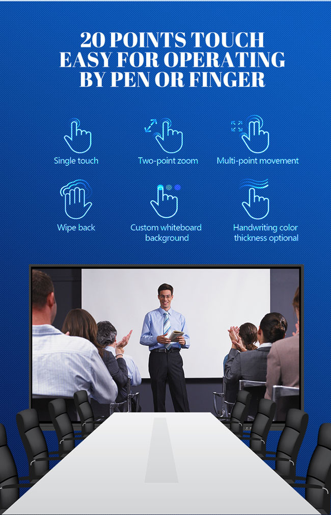 65 Inch Smart TV Touch Screen Multi Touch Interactive Panels