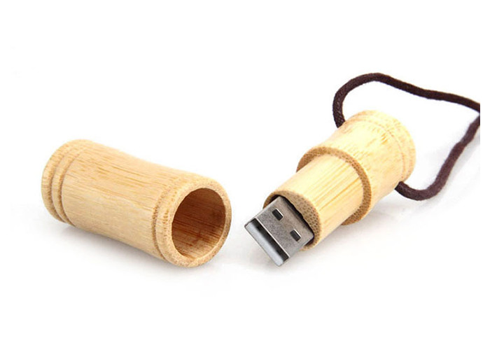 16 Gigabyte 3.0 Bamboo Usb Flash Drives With String High Loading Efficiency