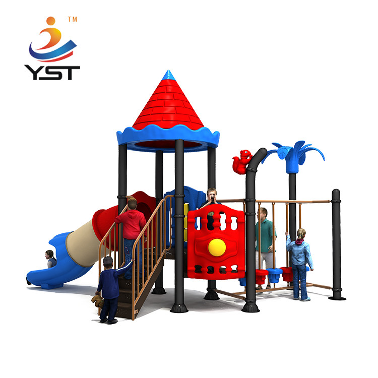 Thickness 2.5mm Public Places Kids Playground Slide With 114mm Galvanized Pipe