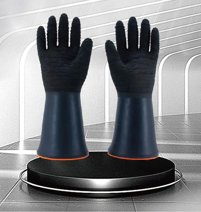 Custom Industrial Acid And Alkali Resistant Non-Slip Gloves 35cm Lengthened Thick Wear-Resistant Gloves