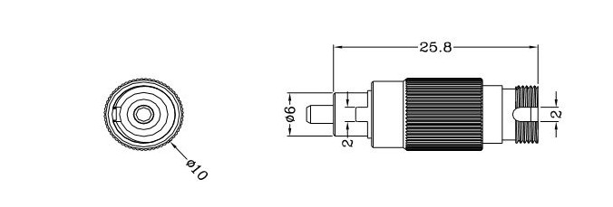 FC UPC Fixed Fiber Optic Attenuator Singlemode Single Clip Or Dual Clip