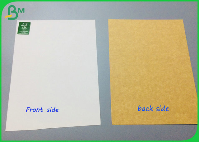 250gr 325gr Food Compliance White Coated Back Side Kraft Paper For Making Lunch Box  