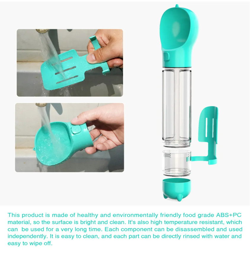 Multifunctional Portable Dog Water Bottle Leakproof Retractable Lightweight Pet Water Dispenser Bottle