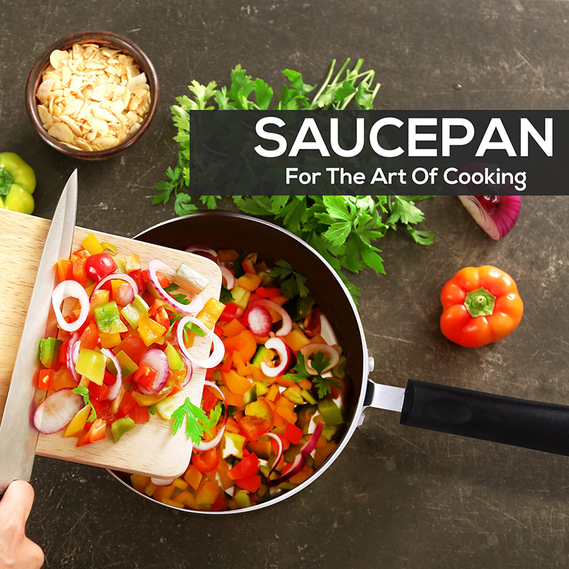 New Design Kitchen Cooking Sauce Pan Cookware Milk Pot Aluminum Non-stick Saucepan Cookware Sets With Bakelite Handle