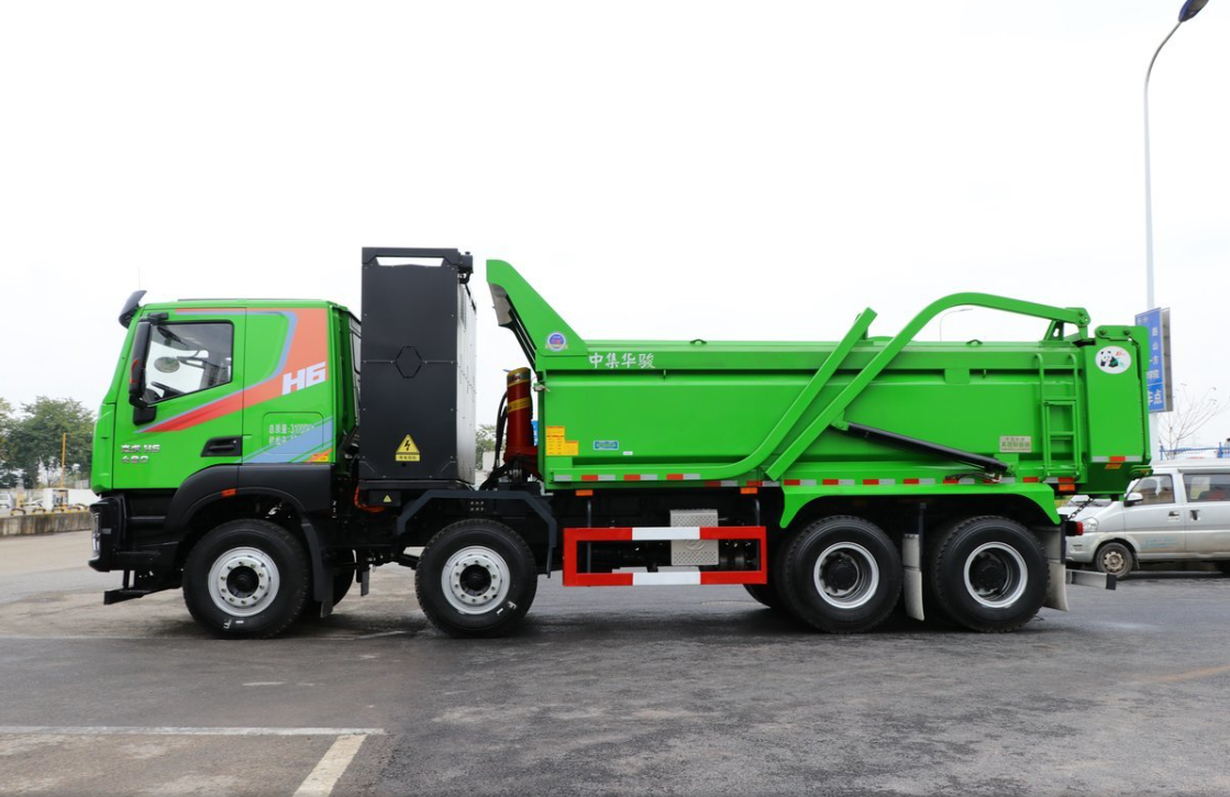 2023 SAIC Hongyan H6 Electric Tipper Truck EV Mining Transportation Heavy Truck Rear Camera 360° Drive type 8X4 Chinese