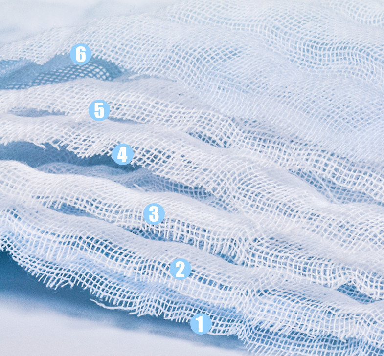 Six Layers 40S Thick Crepe Swaddle Gauze Fabric 250GSM Breathable