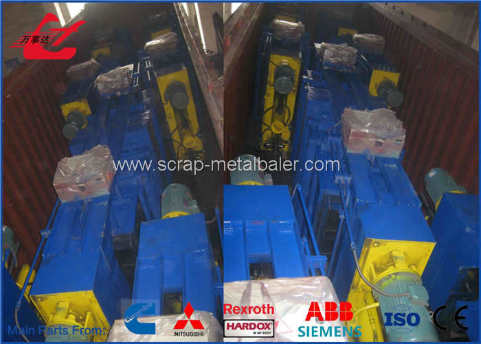 Cotton / PET Bottle Baling Machine With Plc Control System 100 Tons