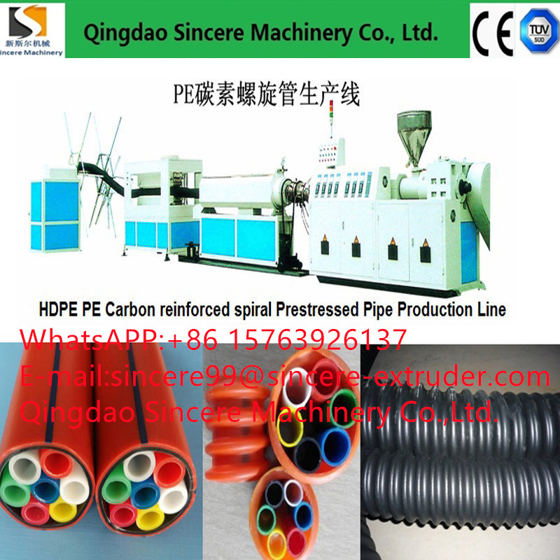 HDPE Carbon Spiral Tube Extrusion Machine Corrugated PVC Pipe Production Line