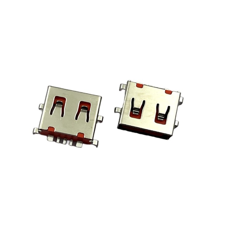 Orange USB Socket Connector Withstand Voltage AC500V High Performance